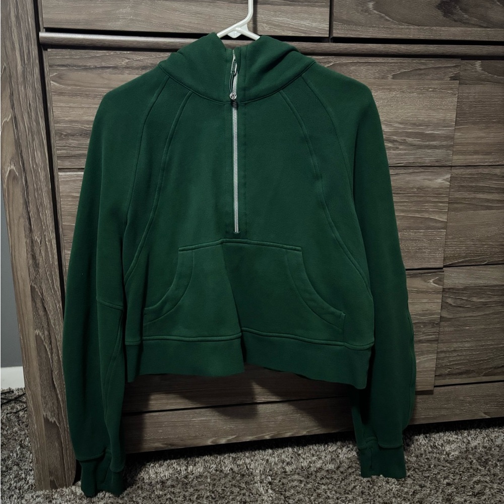 Green lululemon half zip scuba